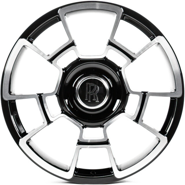 Литі диски Replica Forged Rolls Royce (RR004) R21 W8.5 PCD5x120 ET25 DIA72.5 (gloss black machined face)-зображення-1