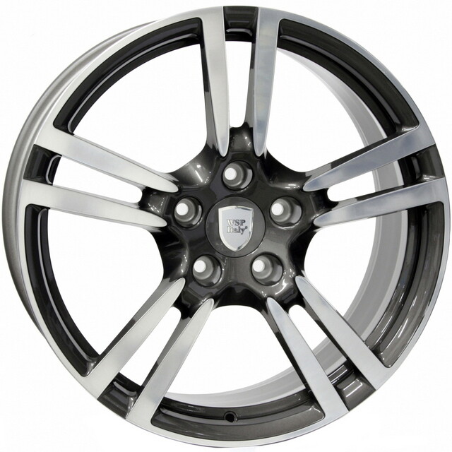 Литі диски WSP Italy Porsche (W1054) Saturn R19 W9 PCD5x130 ET60 DIA71.6 (anthracite polished)-зображення-1