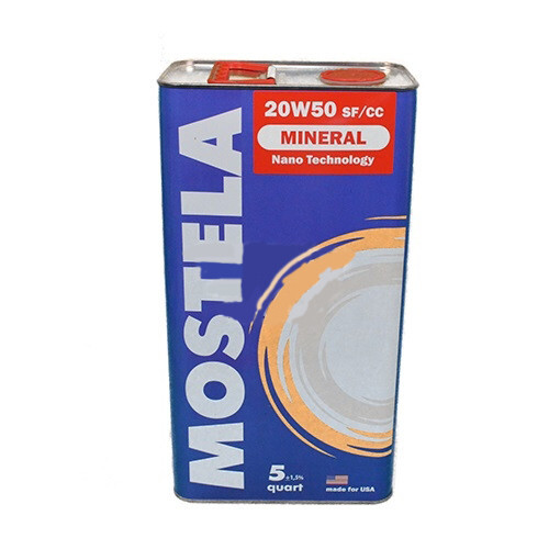 Моторне масло Mostela Mineral SF/CC A3/B3 20W-50 (5л.)-зображення-1