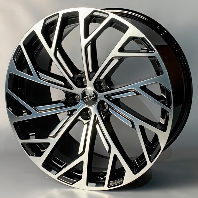 Литі диски Replica Audi (A624) R20 W9 PCD5x112 ET35 DIA66.6 (black machined face)