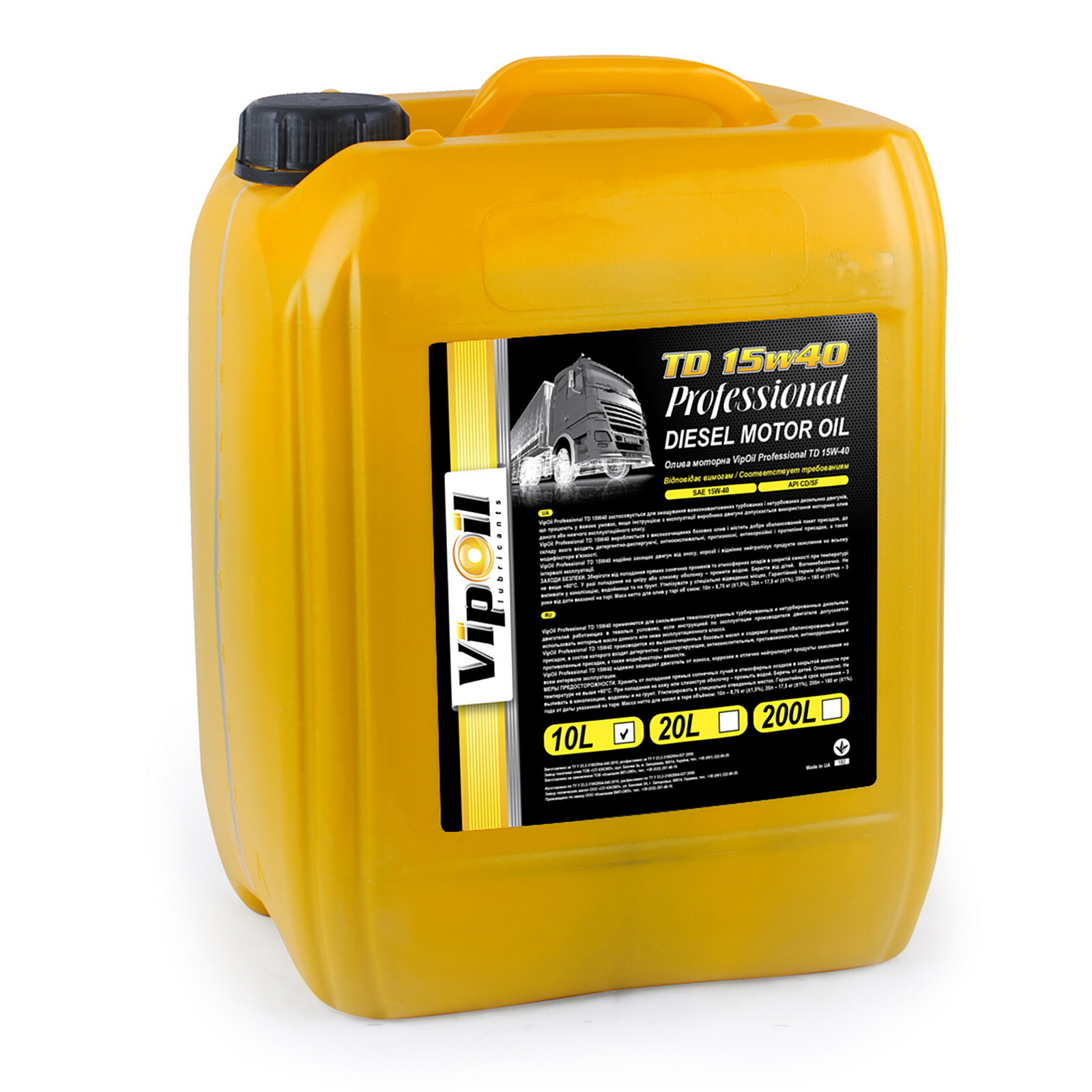Моторна олива VipOil Professional TD CD/SF 15W-40 (10л.) Моторна олива VipOil Professional TD CD/SF 15W-40 (10л.)