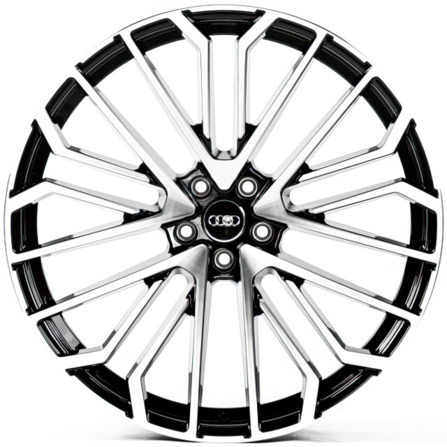 Литі диски Replica Audi (A22434) R22 W9.5 PCD5x112 ET26 DIA66.45 (gloss black machined face)