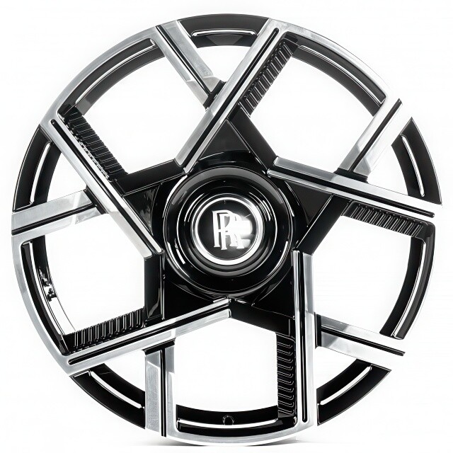 Ковані диски Replica Rolls Royce (RR001) R23 W9 PCD5x112 ET30 DIA66.6 (gloss black machined face)