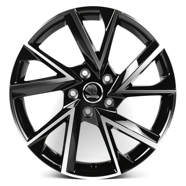 Литі диски Replica Skoda (SK262) R17 W7 PCD5x112 ET45 DIA57.1 (gloss black machined face)