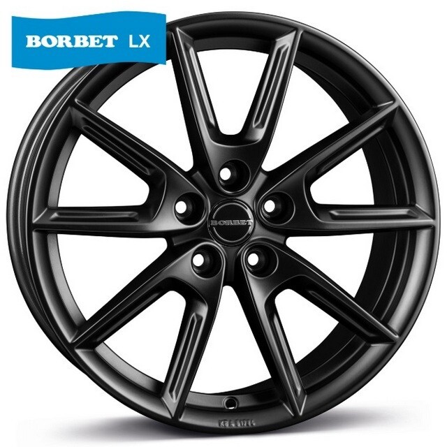 Литі диски Borbet LX18 R18 W8 PCD5x114.3 ET48 DIA72.6 (matt black)-зображення-1