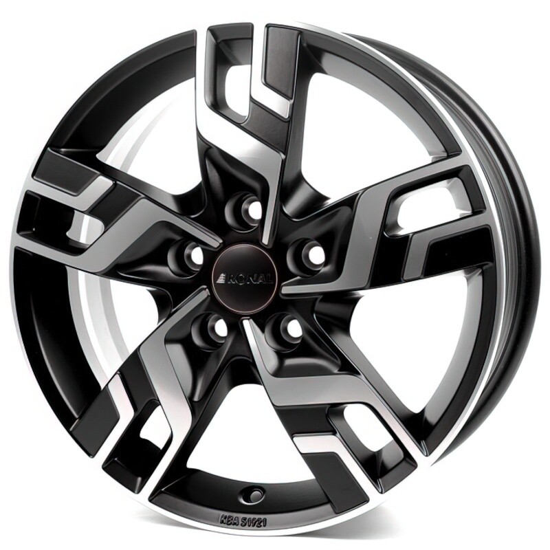 Литі диски Ronal R64 R17 W7 PCD5x114.3 ET45 DIA66.1 (jet black matt front diamond c)