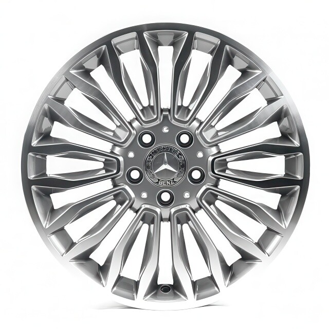 Mercedes (MR1490) gloss grey machined face Литі диски Replica Mercedes (MR1490) R18 W7.5 PCD5x112 ET52 DIA66.6 (gloss grey machined face)