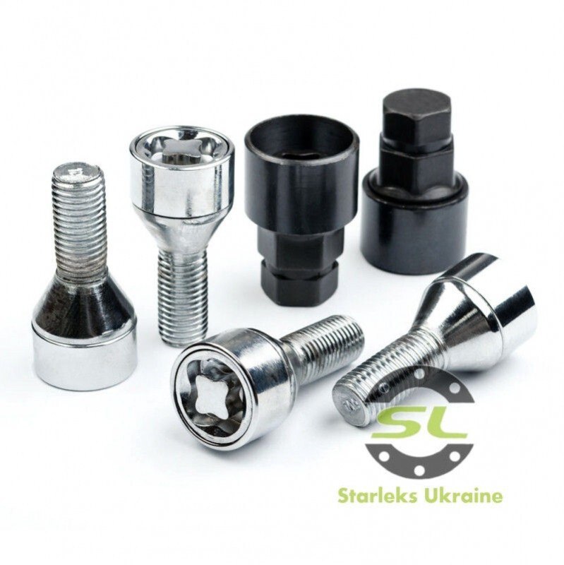 Комплект болтів (секретки) Starleks Конус (М12х1.25х28) Обертове кільце/Преміум/Блістер