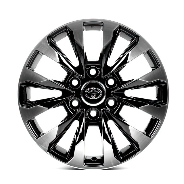 Toyota (TY880) black machined face Литі диски Replica Toyota (TY880) R18 W7.5 PCD6x139.7 ET25 DIA106.1 (black machined face)