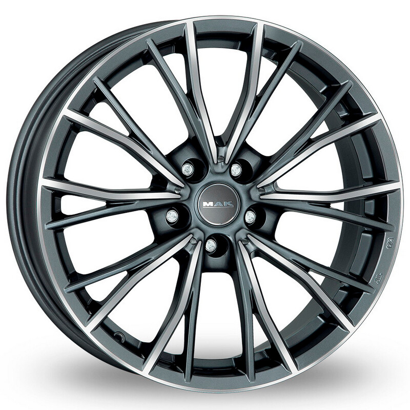 Mark gun metal mirror face Литі диски Mak Mark R18 W7.5 PCD5x112 ET48 DIA66.6 (gun metal mirror face)