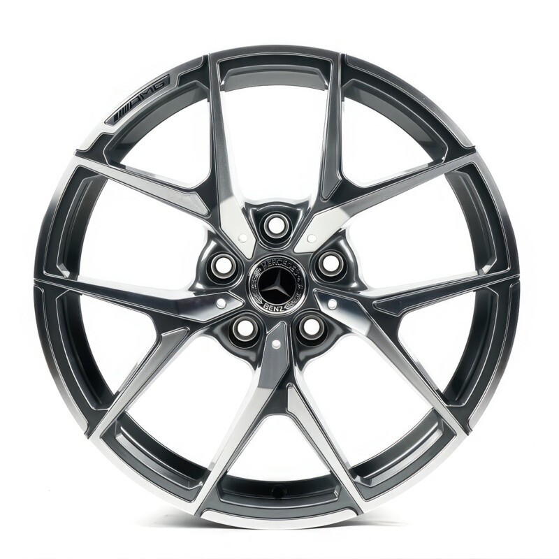 Mercedes (MR715) light grey machined Литі диски Replica Mercedes (MR715) R17 W7.5 PCD5x112 ET35 DIA66.6 (light grey machined)