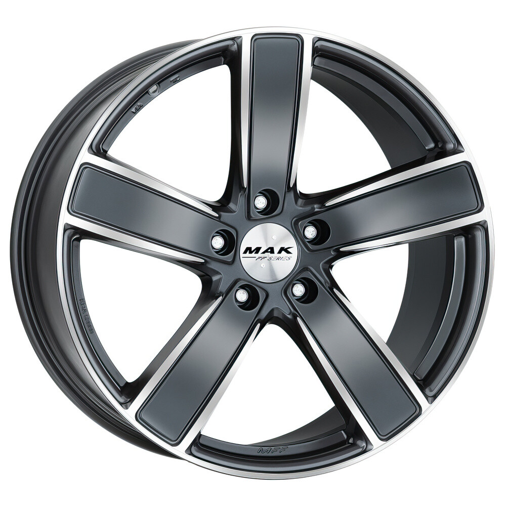 Литі диски Mak Turismo-FF R20 W9 PCD5x130 ET57 DIA71.6 (gun metal mirror face)-зображення-1