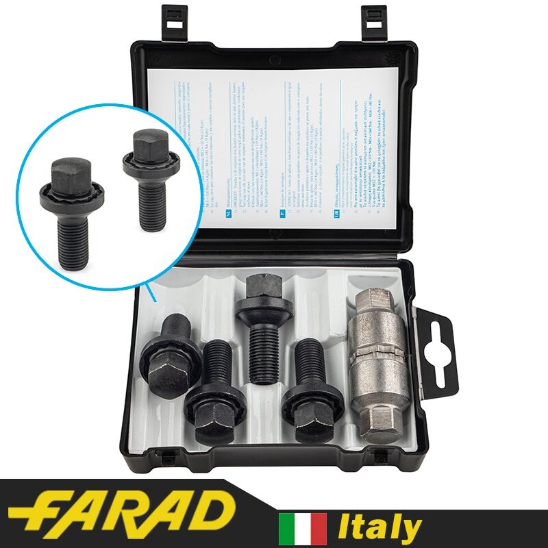 FARAD GALAXYLOCK | Болти секретки М14х1.5х27 Сфера R13 Головка, що обертається, + запасний ключ під 17