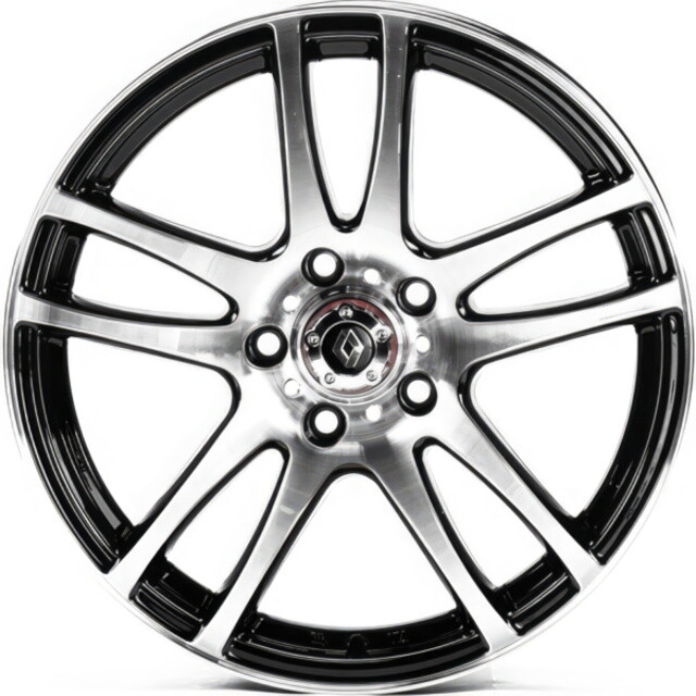 Литі диски Replica Renault (RN5099) R16 W6.5 PCD5x114.3 ET50 DIA66.1 (gloss black machined face)-зображення-1