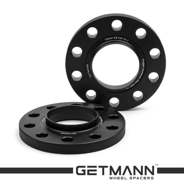 Автомобільне розширювальне кільце (Spacer) GETMANN H = 15 мм PCD5x120 DIA74.1, Кована/Чорна-зображення-1