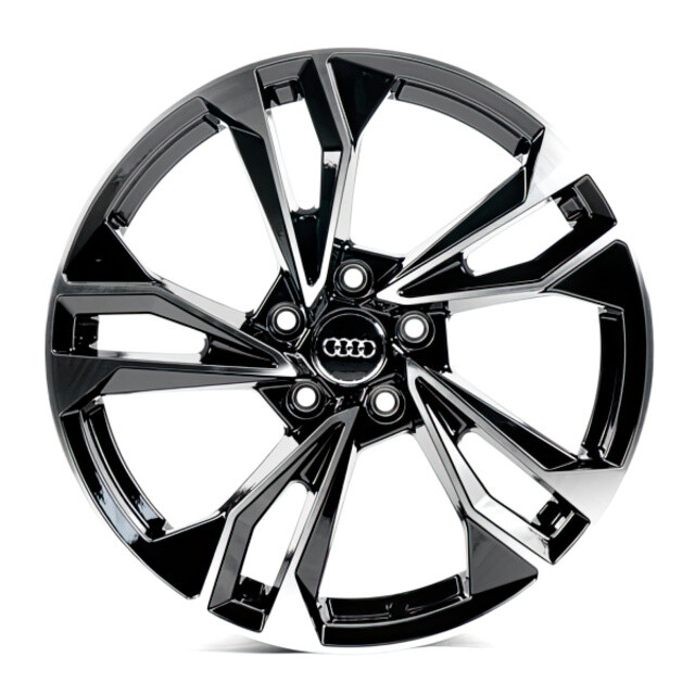 Audi (A5493) gloss black machined face Литі диски Replica Audi (A5493) R18 W8 PCD5x112 ET31 DIA66.6 (gloss black machined face)