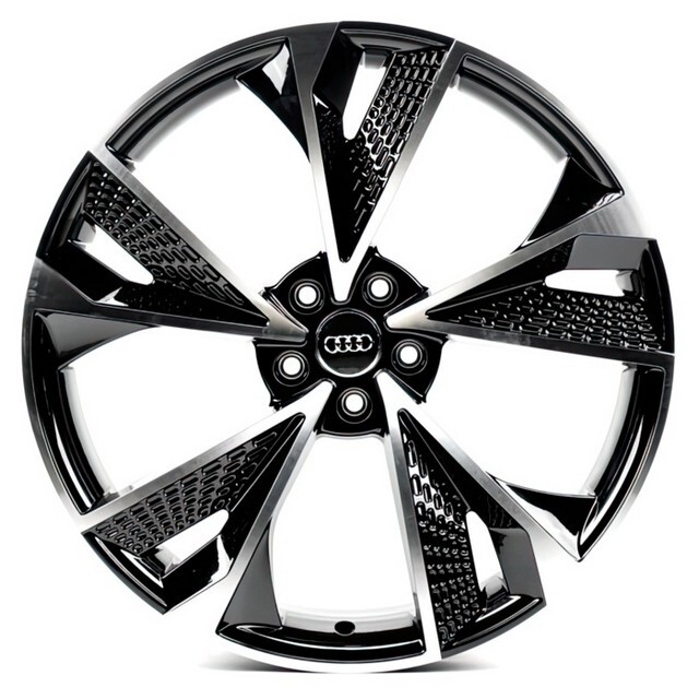 Литі диски Replica Audi (A5456) R19 W8.5 PCD5x112 ET42 DIA66.6 (gloss black machined face)-зображення-1