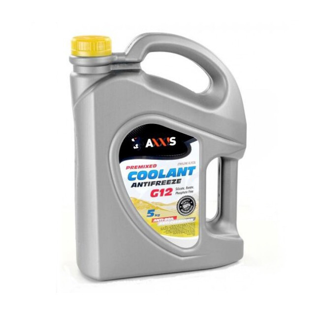 Антифриз AXXIS YELLOW G12 Сoolant Ready-Mix -36°C (жовтий) (Каністра 5кг.)