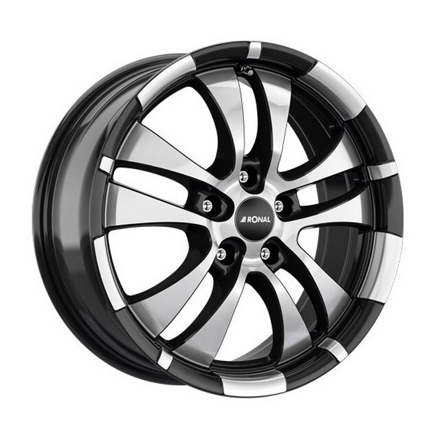 Литі диски Ronal R59 R17 W7.5 PCD5x112 ET35 DIA76 (jet black front diamond cut)