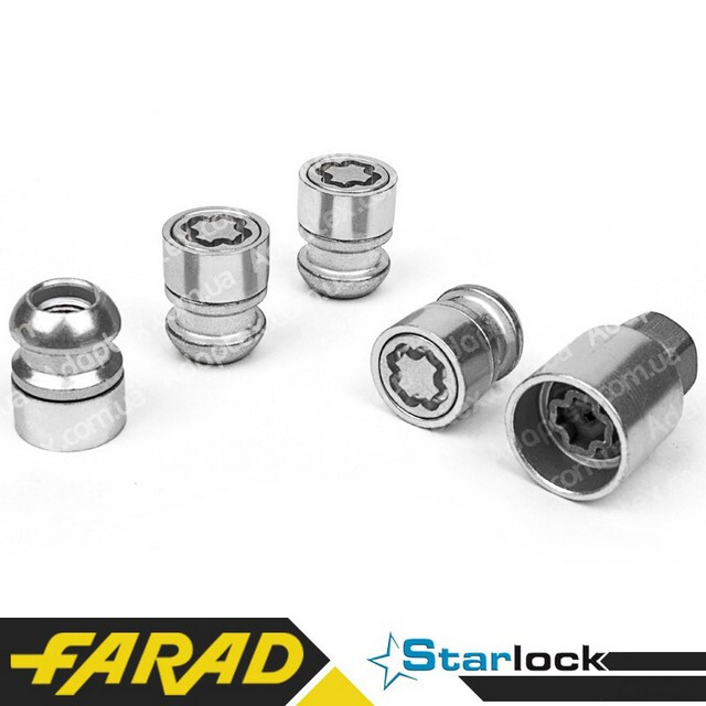 Комплект гайок (секретки) Farad Starlock Сфера (М12х1.5х30) Обертове кільце/Блістер