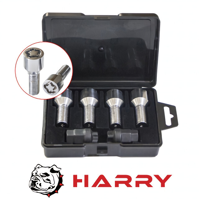 Комплект болтів (секретки) Harry Конус (M14x1.5x30 NEX 17/19) Chrome-зображення-1