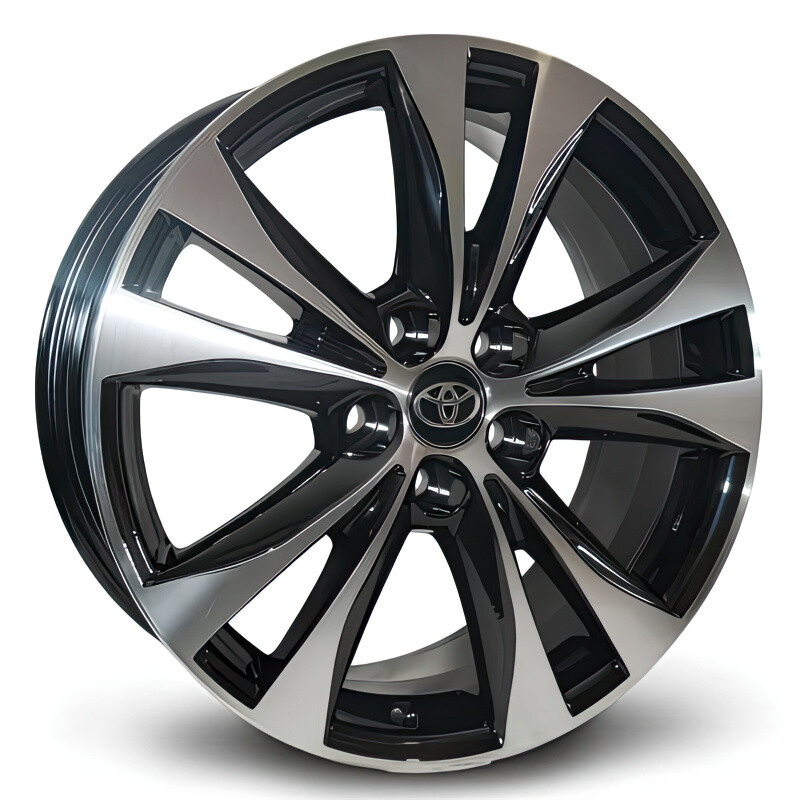 Литі диски Replica Toyota (TY2065) R18 W8 PCD5x114.3 ET35 DIA60.1 (black machined face)-зображення-1