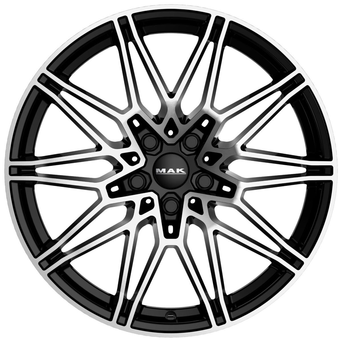 Литі диски Mak Konig R18 W7.5 PCD5x112 ET22 DIA66.6 (black polished) Литі диски Mak Konig R18 W7.5 PCD5x112 ET22 DIA66.6 (black polished)-зображення-2
