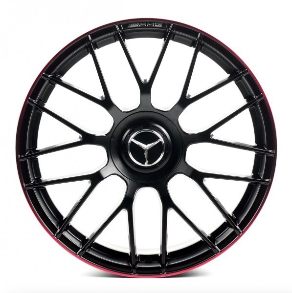 Литі диски Flow Forming FF808 R18 W8 PCD5x112 ET35 DIA66.6 (matt black red lip)