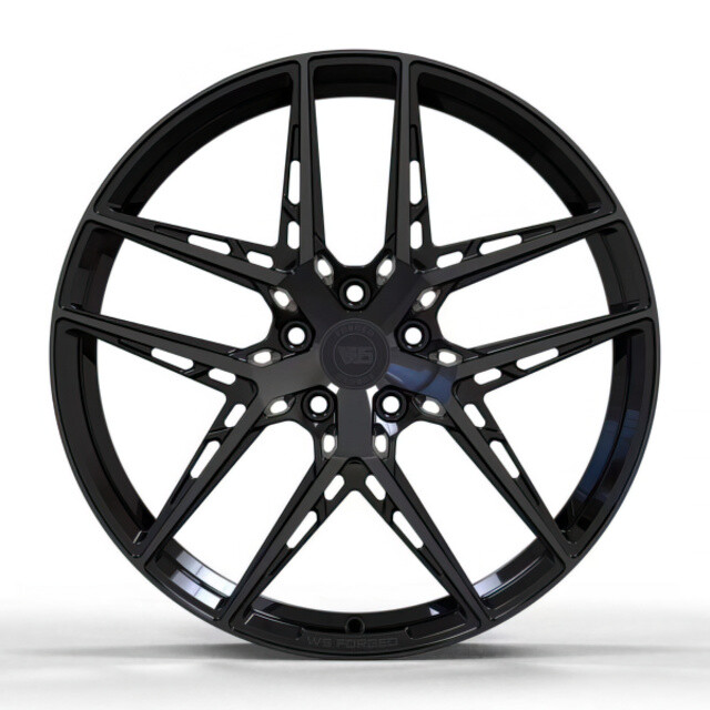 Литі диски WS Forged WS22843 R20 W9 PCD5x112 ET42 DIA66.5 (gloss black dark machined face)-зображення-1