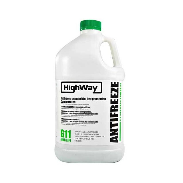 Антифриз HighWay -40 LONG LIFE (зелений) G11, 10л.