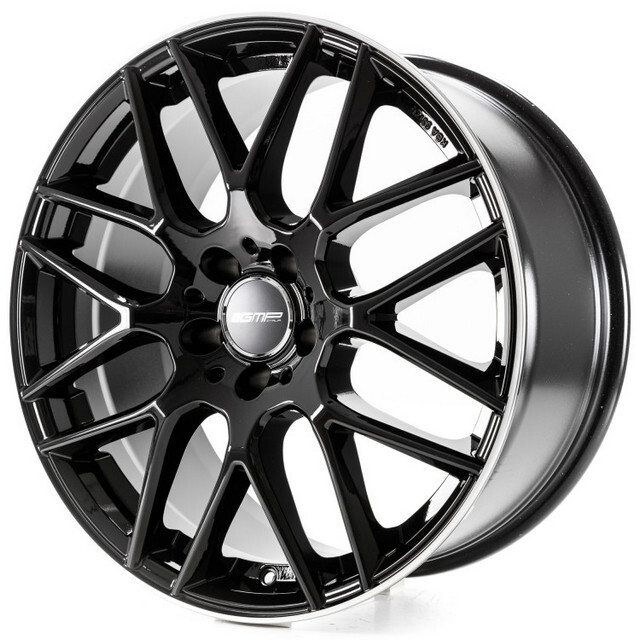 Литі диски GMP Italia Berghem R20 W8.5 PCD5x112 ET37 DIA66.6 (black lip polished)-зображення-1