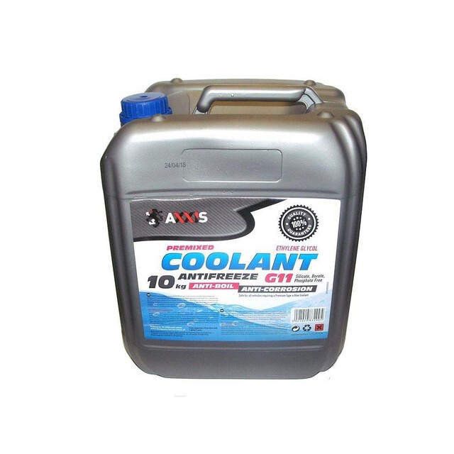 Антифриз AXXIS BLUE G11 Coolant Ready-Mix -36°C (синій) (Каністра 10кг.)