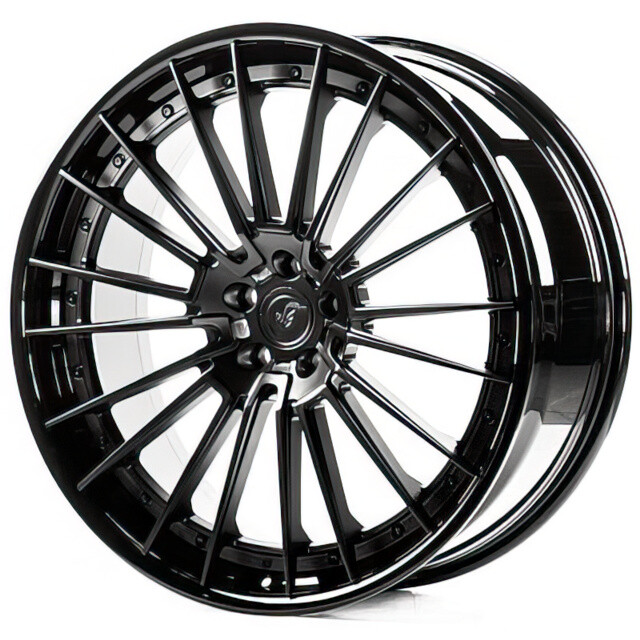 Литі диски WS Forged WS-028C R20 W9.5 PCD5x112 ET28 DIA66.6 (satin black lip gloss black)-зображення-1