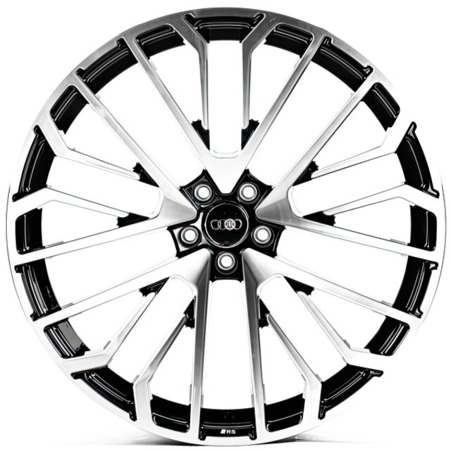 Audi (A01002) gloss black machined face Ковані диски Replica Forged Audi (A01002) R23 W10 PCD5x112 ET15 DIA66.6 (gloss black machined face)