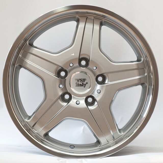 Литі диски WSP Italy Mercedes (W760) Matera R18 W9.5 PCD5x130 ET50 DIA84.1 (silver lip polished)-зображення-1