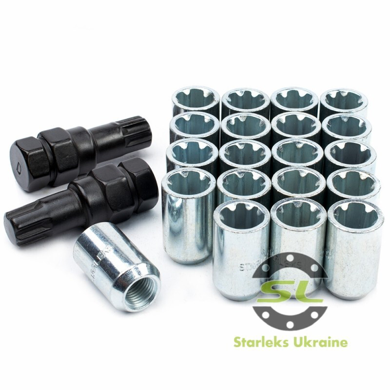 Комплект гайок (секретки) Starleks Конус (M12x1.25x32) Внутрішній/Блістер