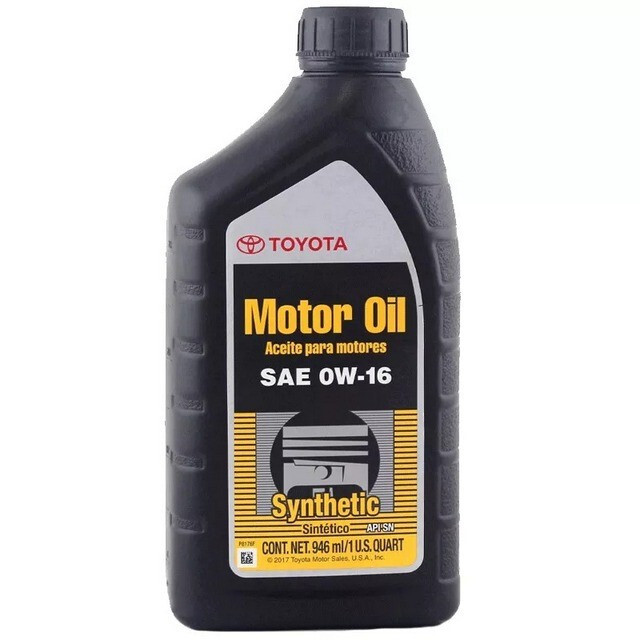 Моторна олія Toyota Syntetic Oil 0W-16 (1qt = 0,946л.).