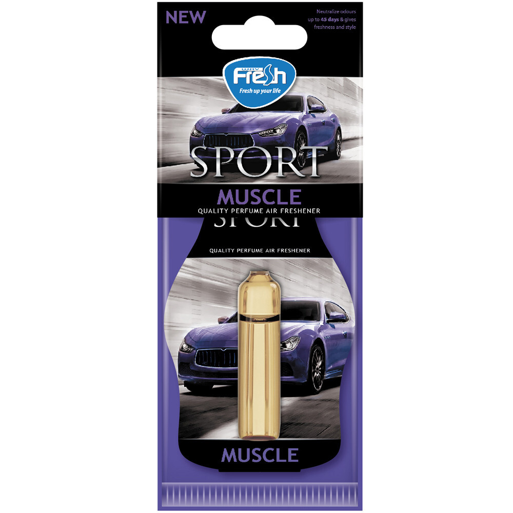 Рідкий Ароматизатор на дзеркало Fresh Way Sport Ampule Muscle (Сила) 4,5 ml-зображення-1