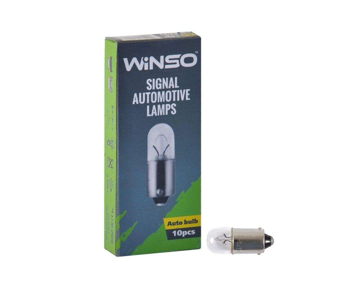 Лампа розжарювання Winso 12V T4W 4W BA9s, 10шт.-зображення-1