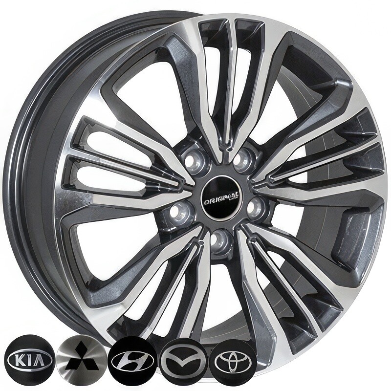 Литі диски Replica Kia (TL1441NW) R17 W6.5 PCD5x114.3 ET45 DIA67.1 (DarkGMF)