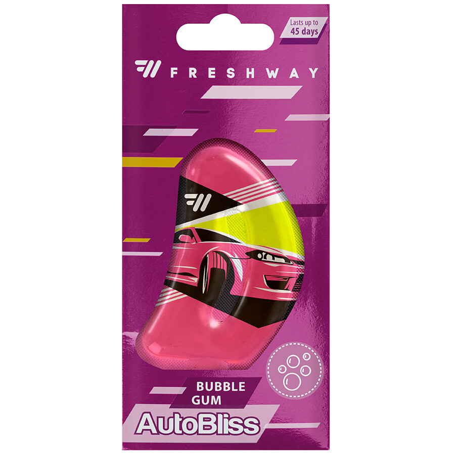 Рідкий Ароматизатор на дзеркало FreshWay Auto Bliss Bubble Gum (Жувальна Гумка) 8ml Рідкий Ароматизатор на дзеркало FreshWay Auto Bliss Bubble Gum (Жувальна Гумка) 8ml