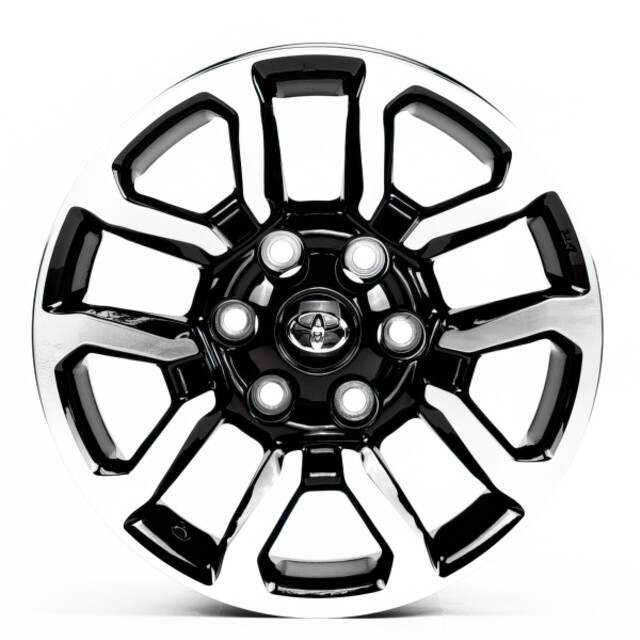 Литі диски Replica Toyota (TY962) R17 W7.5 PCD6x139.7 ET25 DIA106.2 (black machined face)-зображення-1