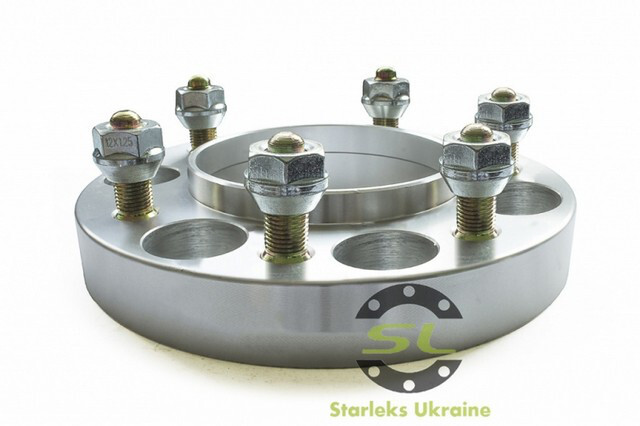 Автомобільне розширювальне кільце (Spacer) Starleks Н = 25 мм PCD6*114.3 DIA66.1 Сріблястий