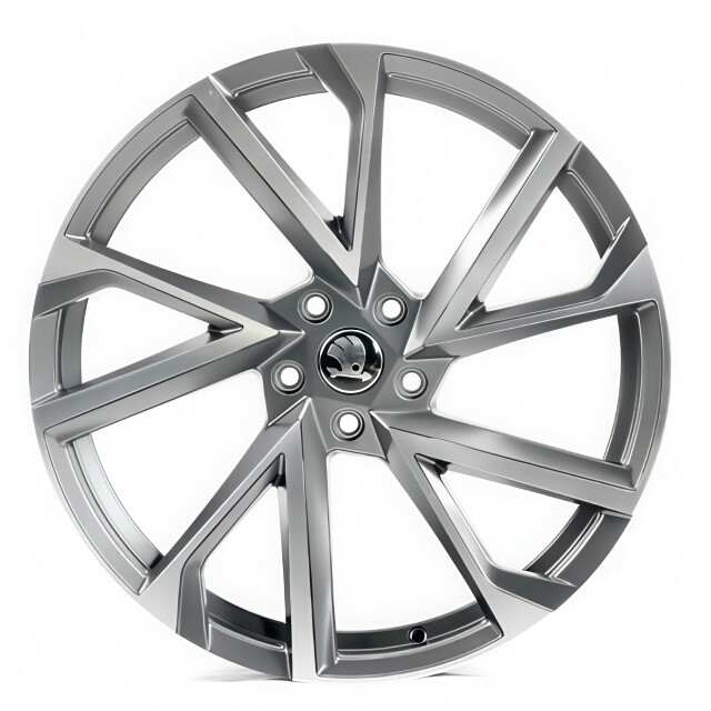Литі диски Replica Skoda (SK5635) R20 W8.5 PCD5x112 ET38 DIA57.1 (satin grey machined face)-зображення-1
