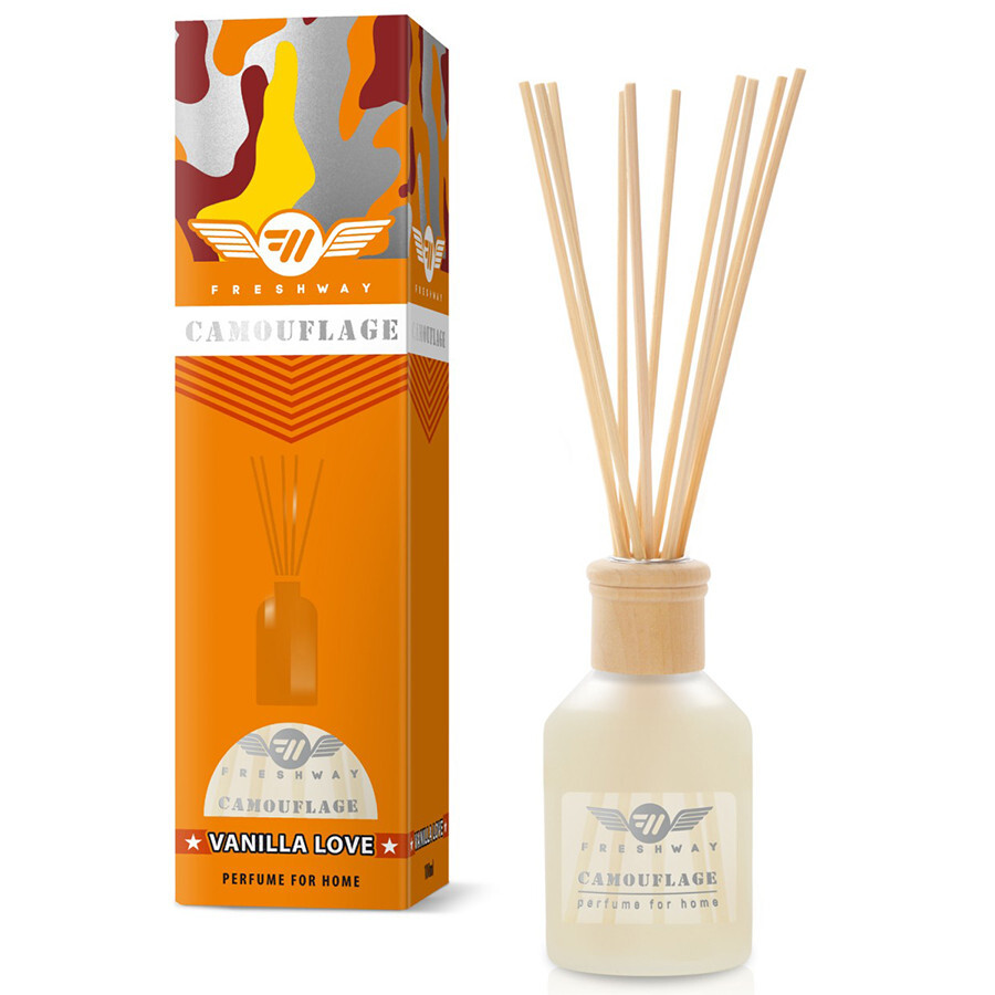 Аромадиффузор FreshWay Camouflage Vanilla Love (Ванільна Любов) 100ml Аромадиффузор FreshWay Camouflage Vanilla Love (Ванільна Любов) 100ml