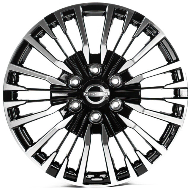 Литі диски Replica Nissan (NS891) R20 W8 PCD6x139.7 ET35 DIA78.1 (black machined face)-зображення-1