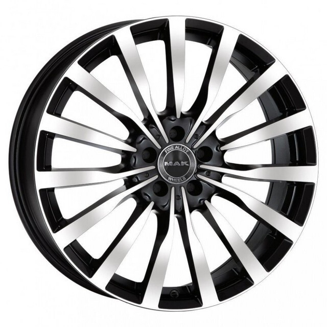 Литі диски Mak Krone R20 W9.5 PCD5x112 ET40 DIA66.6 (black mirror)-зображення-1
