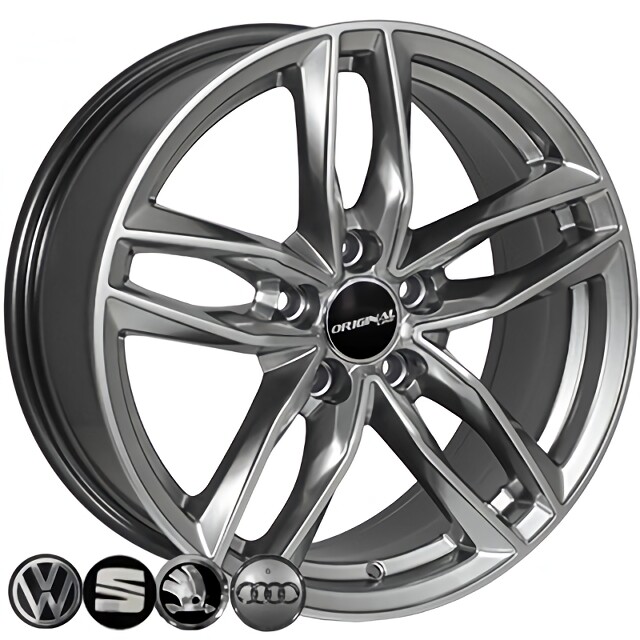 Литі диски Replica Audi (BK690) R17 W7.5 PCD5x112 ET38 DIA66.6 (HB)