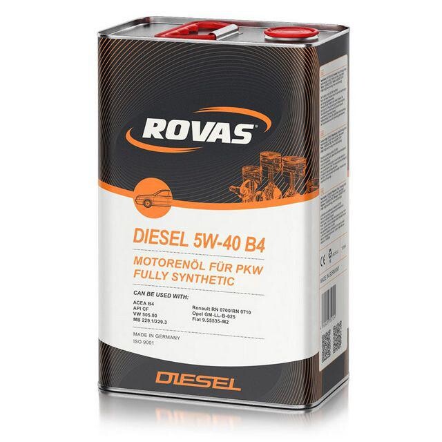 Моторне масло Rovas Diesel 5W-40 B4 (4л.)