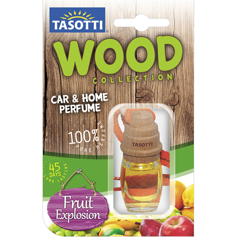 Ароматизатор корковий на дзеркало Tasotti Wood Fruit (Фруктовий) 7ml